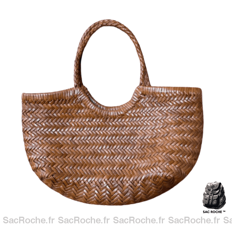 Sac Main Cuir Artisanal Femme Camel À