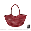 Sac Main Cuir Artisanal Femme Rouge À