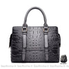 Sac Main Cuir Croco Gris Petit Sac À