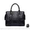 Sac Main Cuir Croco Noir Petit Sac À