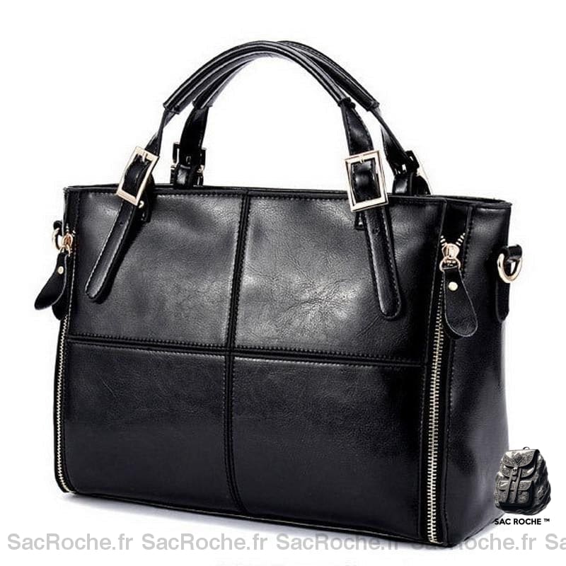 Sac Main Cuir Croûte Petit Noir Petit Sac À