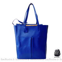 Sac Main Cuir Femme Bleu - Sac Roche ™