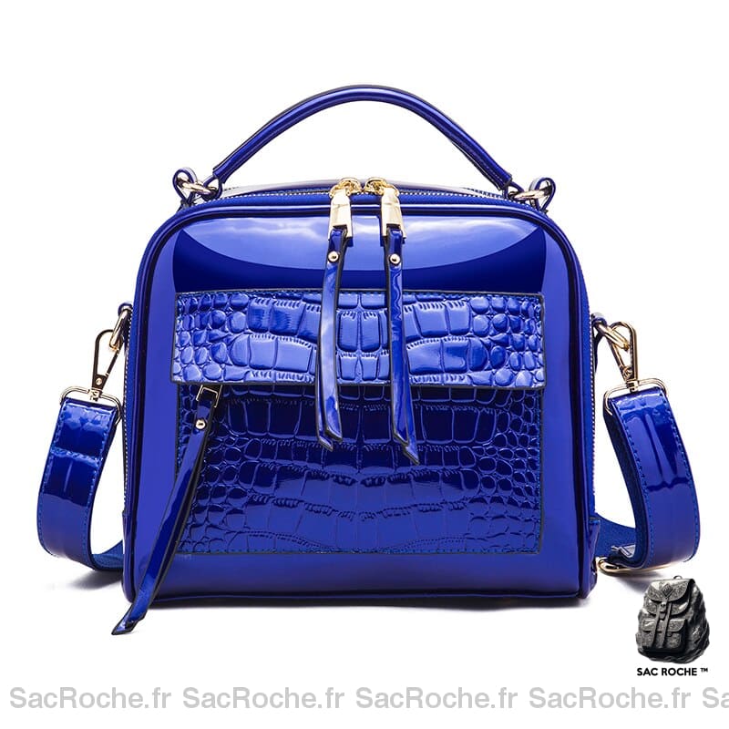 Sac Main Cuir Femme Bleu Roi Bleu / 25X10X22Cm À Main Femme