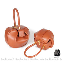 Sac Main Cuir Femme Camel - modèle L - Sac Roche ™