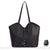 Sac Main Cuir Femme Élégant - modèle Noir / 31x16x27cm - Sac Roche ™