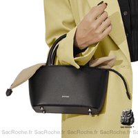 Sac main cuir femme élégant - modèle Noir - Sac Roche ™