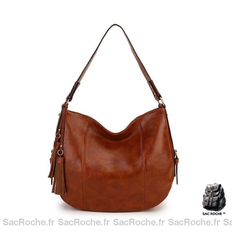 Sac Main Cuir Femme Italien Marron À