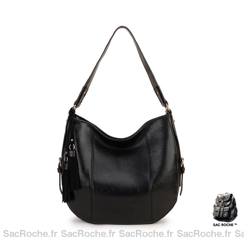 Sac Main Cuir Femme Italien Noir À