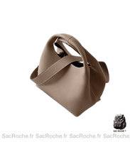 Sac Main Cuir Femme Marron - modèle Marron / 22x21x15.5cm - Sac Roche ™