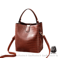 Sac main cuir femme - modèle Marron - Sac Roche ™