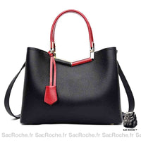 Sac Main Cuir Femme Noir / 28X12X20Cm À