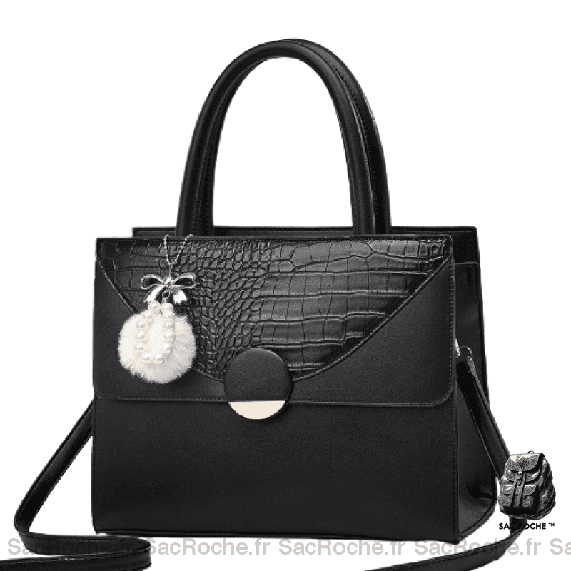 Sac Main Cuir Femme Pas Cher Noir / 30X23X12Cm À Main Femme