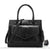 Sac Main Cuir Femme Pas Cher - modèle Noir / 30x4x25cm - Sac Roche ™