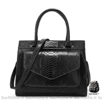 Sac Main Cuir Femme Pas Cher - modèle Noir / 30x4x25cm - Sac Roche ™