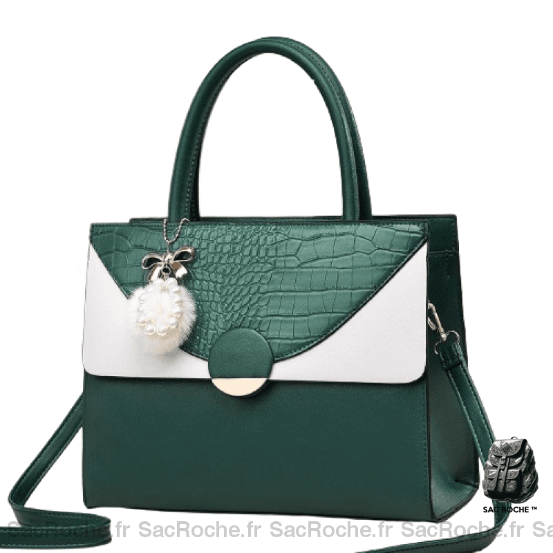 Sac Main Cuir Femme Pas Cher Vert / 30X23X12Cm À Main Femme