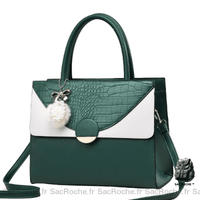 Sac main cuir femme pas cher - modèle Vert / 30x23x12cm - Sac Roche ™