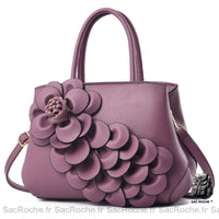Sac Main Cuir Femme Prix Bas - modèle Violet - Sac Roche ™