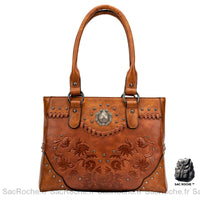 Sac Main Cuir Femme Style Western - Sac Roche ™