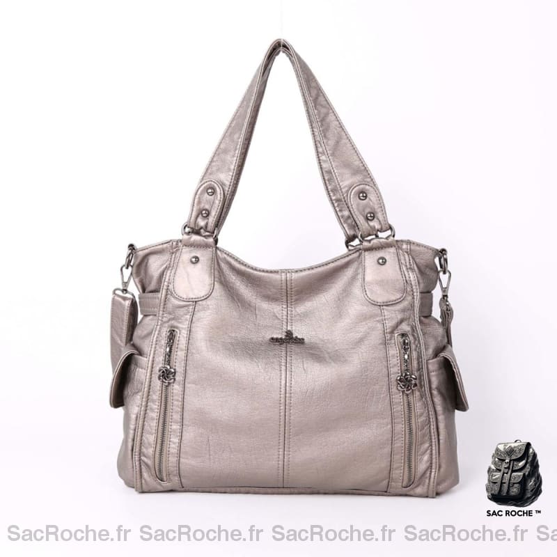 Sac Main Cuir Femme Vintage À