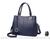 Sac Main Cuir Femme Vintage - modèle Bleu / 30x23x13cm - Sac Roche ™