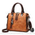 Sac Main Cuir Femme Vintage - modèle Camel / 24x13x23cm - Sac Roche ™