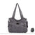Sac Main Cuir Femme Vintage - modèle Gris argenté / 34x13x30cm - Sac Roche ™