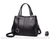 Sac Main Cuir Femme Vintage - modèle Noir / 30x23x13cm - Sac Roche ™