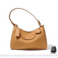 Sac main cuir grainé femme - modèle Camel / 24x11x15cm - Sac Roche ™