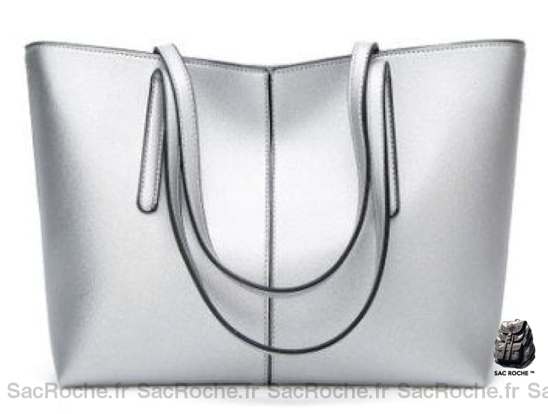 Sac Main Cuir Grand Format Femme Argenté À Main Femme