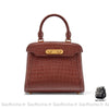Sac Main Cuir Marron Élégant Femme À