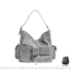 Sac Main Cuir Multipoches Femme Gris À