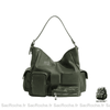 Sac Main Cuir Multipoches Femme Vert À