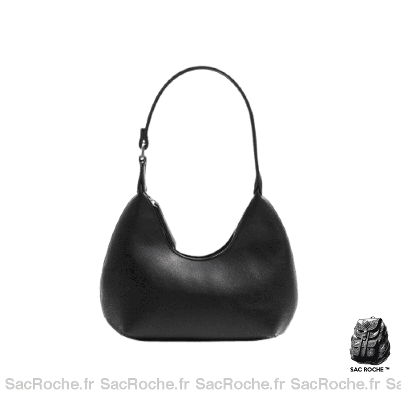 Sac Main Cuir Noir Femme / 25X7X29Cm À