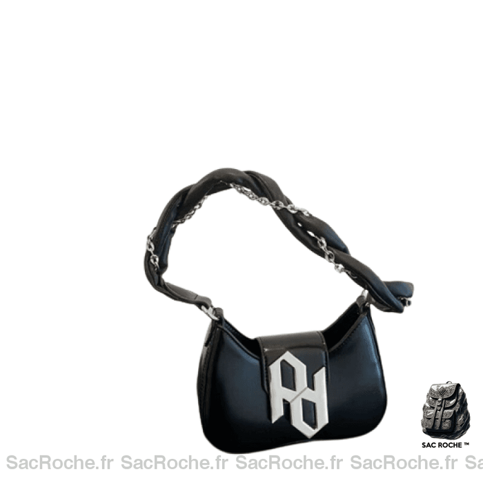 Sac Main Cuir Noir Sipple Femme À