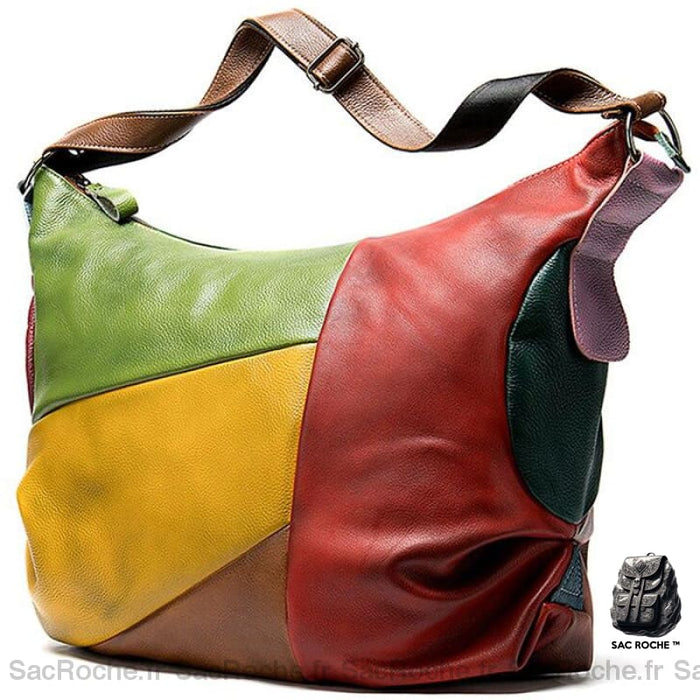Sac Main Cuir Patchwork Sac À Main Femme