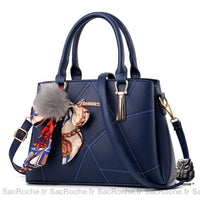 Sac main cuir petit - modèle Bleu foncé - Sac Roche ™