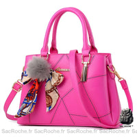 Sac main cuir petit - modèle Rose foncé - Sac Roche ™