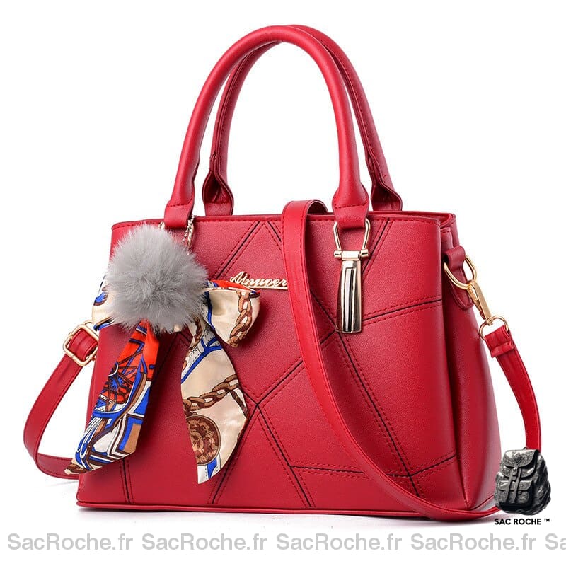 Sac Main Cuir Petit Rouge À Main Femme
