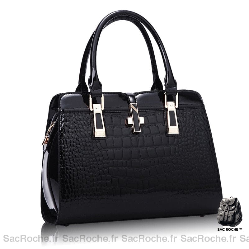 Sac Main Cuir Polyester Petit Noir À Main Femme