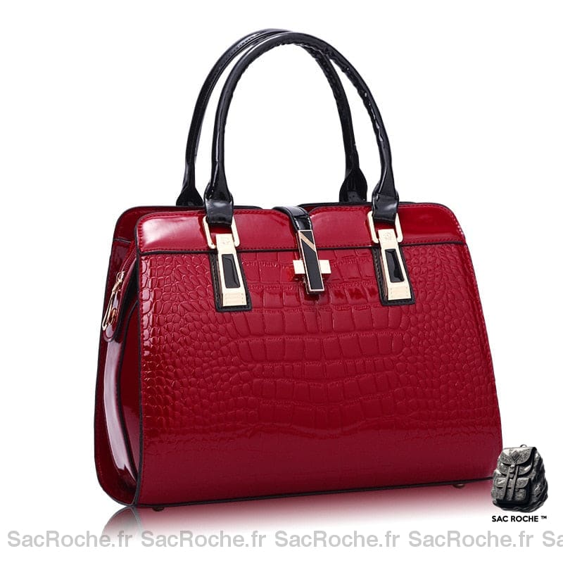 Sac Main Cuir Polyester Petit Rouge À Main Femme