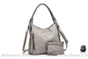 Sac Main Cuir Souple Gris Femme À