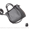 Sac Main Cuir Souple Vintage Gris Foncé / 25X14X22Cm À Femme