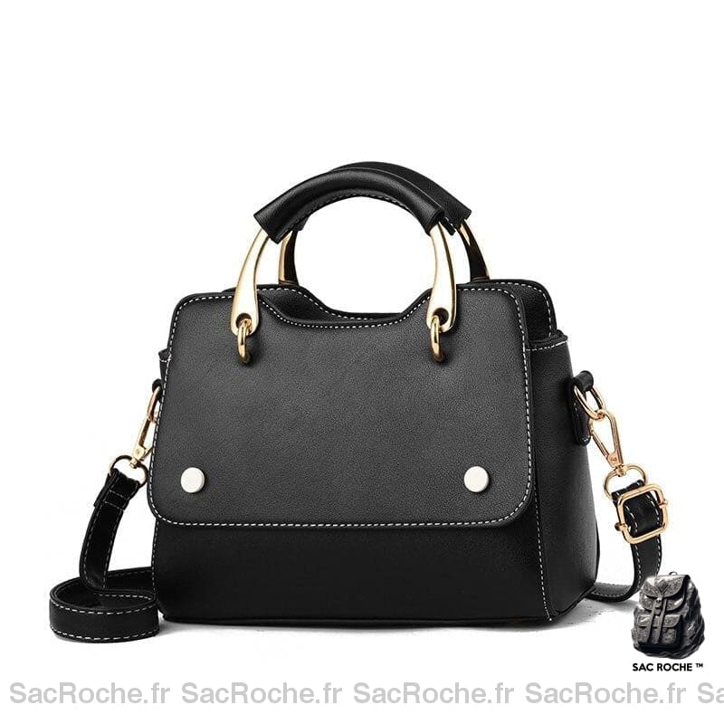 Sac Main Cuir Tendance Petit Noir À Main Femme