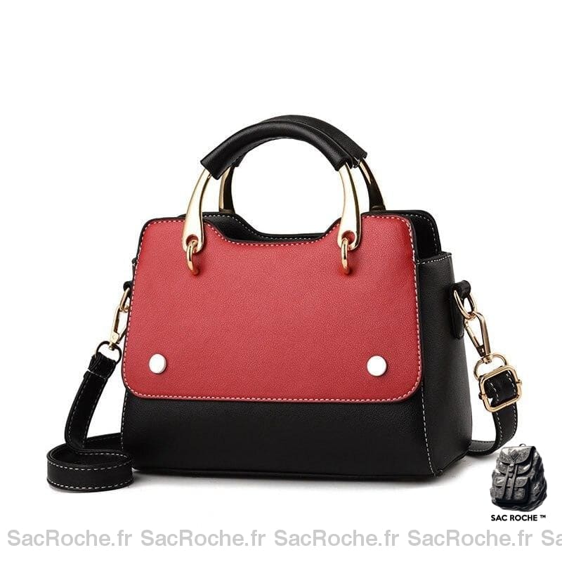 Sac Main Cuir Tendance Petit Rouge - Noir À Main Femme