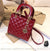 Sac main cuir verni petit - modèle Rouge - Sac Roche ™