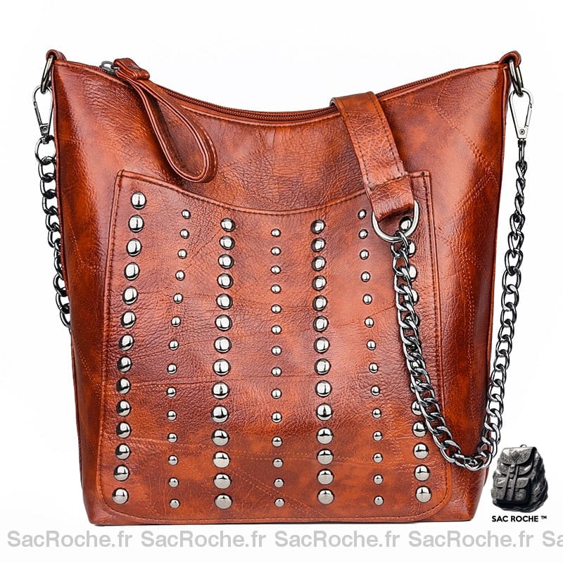 Sac Main Cuir Vintage Femme 8 À