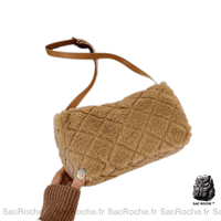 Sac Main Daim Femme - modèle Kaki / 25x16x10cm - Sac Roche ™