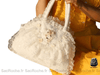 Sac Main Dentelle Femme Blanc / 30X20X15Cm À
