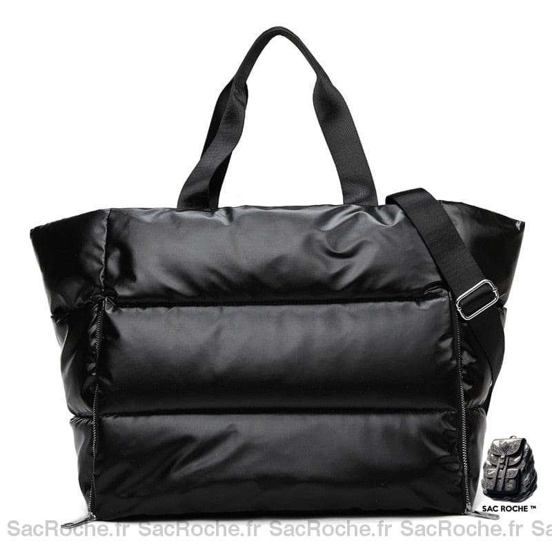 Sac Main Doudoune Femme Noir À