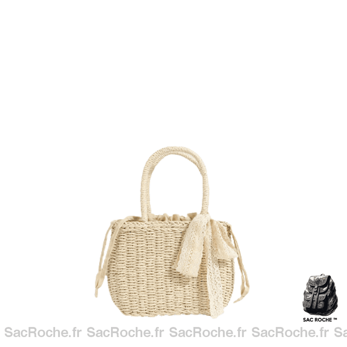 Sac Main Écru Femme Beige / 23 X 11 20Cm À